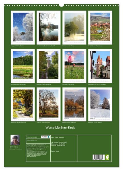 Produktbild: Werra-Mei&szlig;ner-Kreis (Wandkalender 2026 DIN A2 hoch), CALVENDO Monatskalender