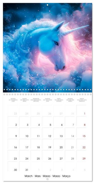 Produktbild: Unicorn Whispers - Tales of Glitter and Grace (Wall Calendar 2026 12 &times; 12 Inch) CALVENDO 12 Month Wall Calendar