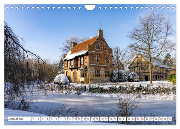 Produktbild: Wasserschl&ouml;sser im M&uuml;nsterland (Wandkalender 2026 DIN A4 quer), CALVENDO Monatskalender