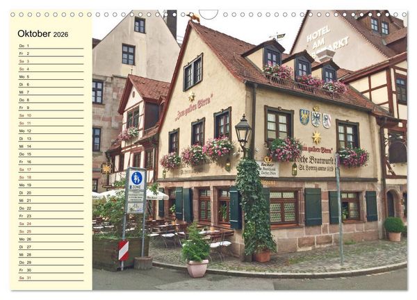 Produktbild: N&uuml;rnbergs Altstadt erleben (Wandkalender 2026 DIN A3 quer), CALVENDO Monatskalender