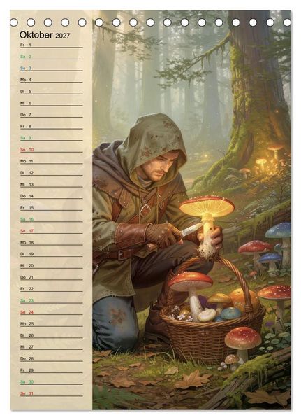 Produktbild: Pilze wie im M&auml;rchen (Tischkalender 2027 DIN A5 hoch), CALVENDO Monatskalender