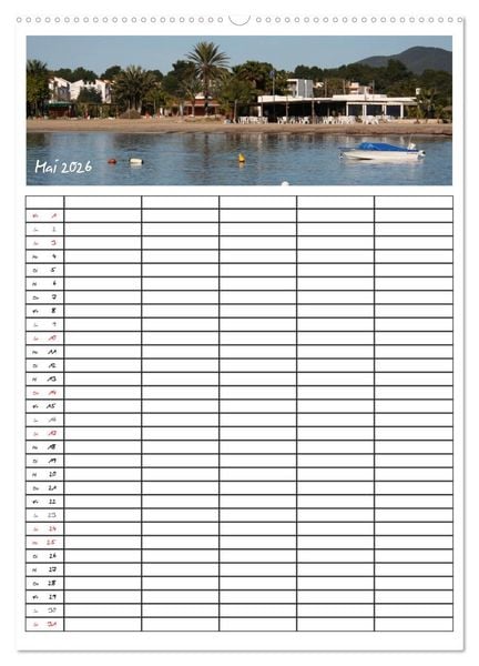 Produktbild: Ibiza / Familienplaner (Wandkalender 2026 DIN A2 hoch), CALVENDO Monatskalender