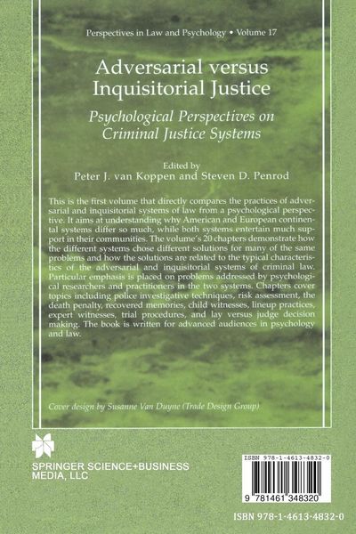 Produktbild: Adversarial versus Inquisitorial Justice