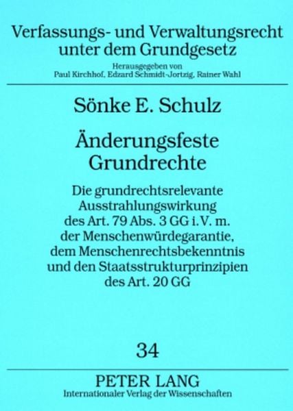 Produktbild: &Auml;nderungsfeste Grundrechte