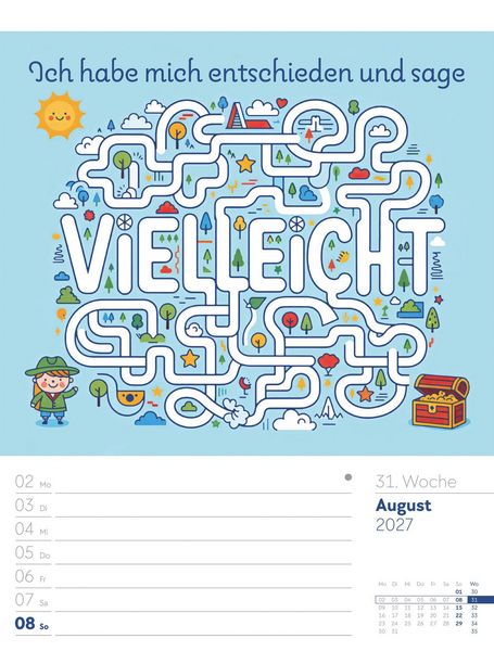 Produktbild: Klartext Spr&uuml;chekalender Wochenplaner 2027