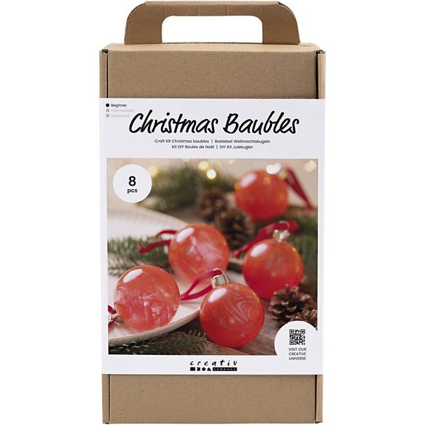 Produktbild: Creativ Company DIY Sets Dekoartikel Kreativ Set Weihnachtskugeln, Marmorieren, Kreativ Box