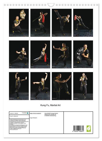 Produktbild: Kung Fu, Martial Art (Wandkalender 2026 DIN A3 hoch), CALVENDO Monatskalender