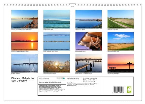 Produktbild: D&uuml;mmer, Malerische See-Momente (Wandkalender 2026 DIN A3 quer), CALVENDO Monatskalender