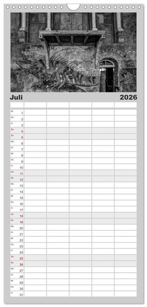 Produktbild: Familienplaner 2026 - Lost Beauty mit 5 Spalten (Wandkalender, 21 x 45 cm) CALVENDO