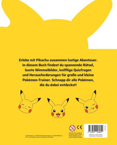 Produktbild: Pok&eacute;mon: Der gro&szlig;e Pikachu-R&auml;tselspa&szlig; - R&auml;tseln - Suchen - Ausmalen