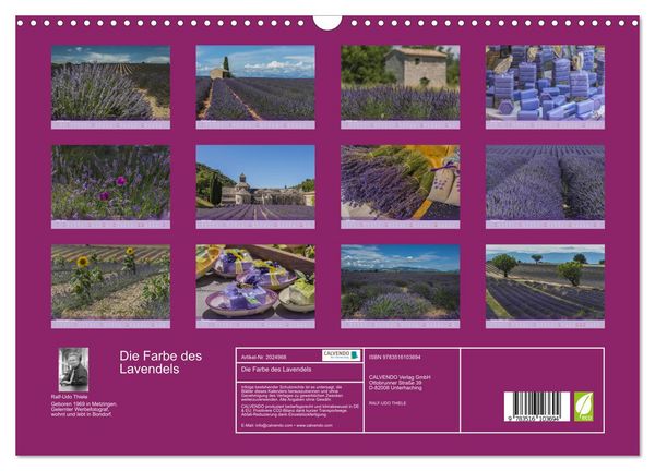 Produktbild: Die Farbe des Lavendels (Wandkalender 2026 DIN A3 quer), CALVENDO Monatskalender