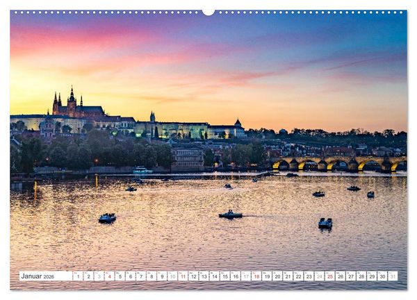 Produktbild: Tschechische Republik - Prag (hochwertiger Premium Wandkalender 2026 DIN A2 quer), Kunstdruck in Hochglanz