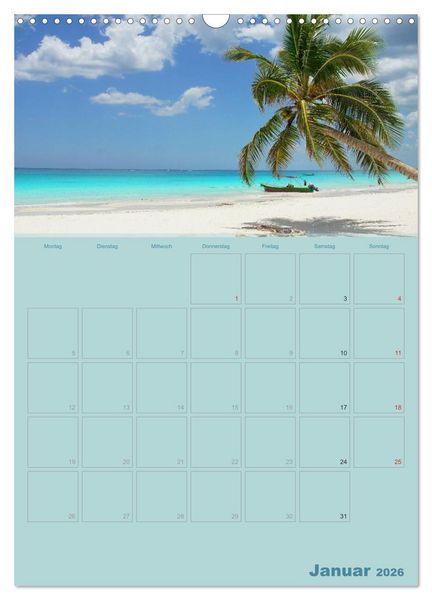 Produktbild: Karibik - Sonne, Strand und Palmen (Wandkalender 2026 DIN A3 hoch), CALVENDO Monatskalender
