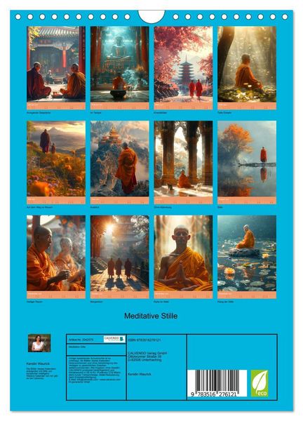Produktbild: Meditative Stille (Wandkalender 2026 DIN A4 hoch), CALVENDO Monatskalender