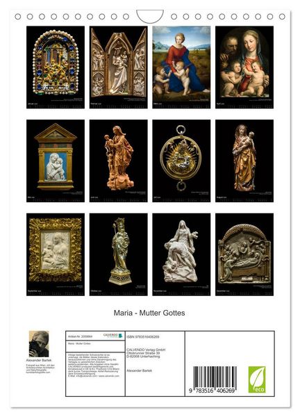 Produktbild: Maria - Mutter Gottes (Wandkalender 2026 DIN A4 hoch), CALVENDO Monatskalender