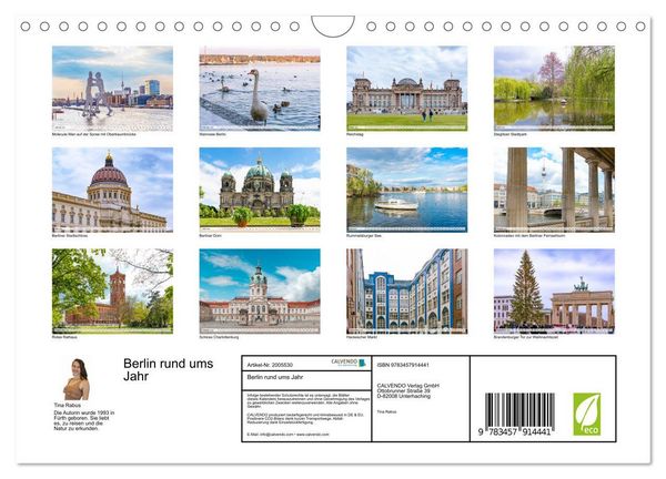 Produktbild: Berlin rund ums Jahr (Wandkalender 2026 DIN A4 quer), CALVENDO Monatskalender