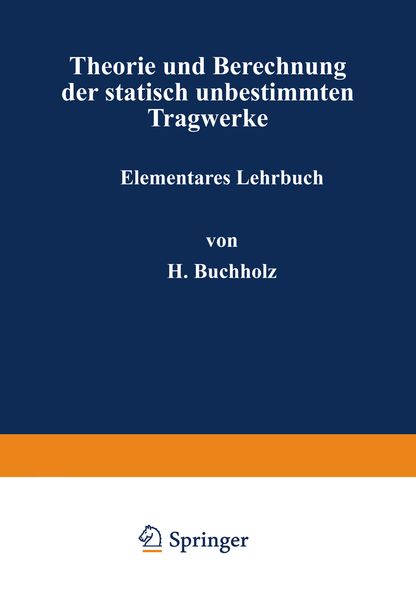 Produktbild: Theorie und Berechnung der statisch unbestimmten Tragwerke