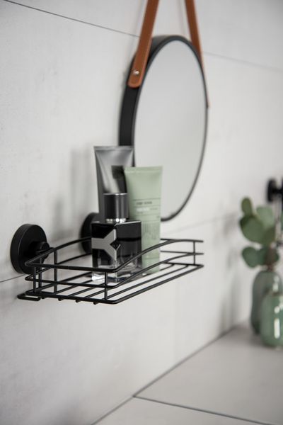 Produktbild: Mod. Vacuum-Loc&reg; Wandablage Schwarz, Befestigen ohne bohren