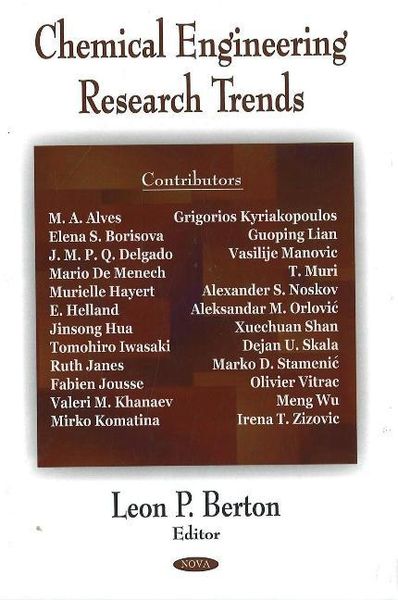 Produktbild: Chemical Engineering Research Trends