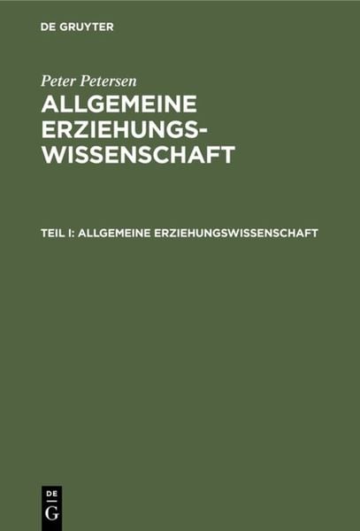 Produktbild: Allgemeine Erziehungswissenschaft