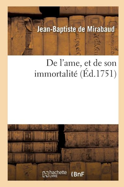 Produktbild: De l'ame, et de son immortalit&eacute;