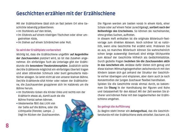 Produktbild: Der Regenbogenfisch, mit schillernden Schuppen. Erz&auml;hlschienen-Figurenset
