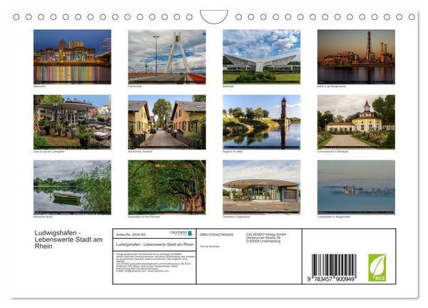 Produktbild: Ludwigshafen - Lebenswerte Stadt am Rhein (Wandkalender 2026 DIN A4 quer), CALVENDO Monatskalender