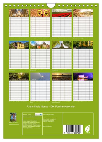 Produktbild: Rhein-Kreis Neuss - Der Familienkalender (Wandkalender 2026 DIN A4 hoch), CALVENDO Monatskalender