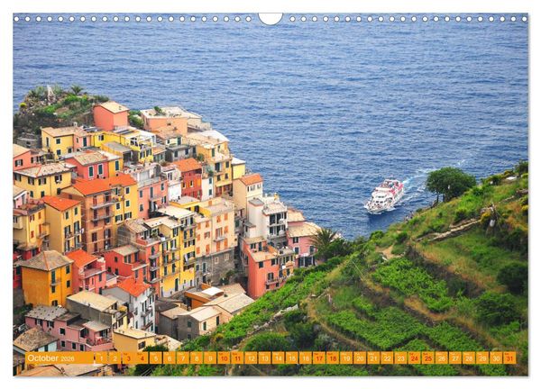 Produktbild: Colourful Postcards from Cinque Terre (Wall Calendar 2026 DIN A3 landscape), CALVENDO 12 Month Wall Calendar
