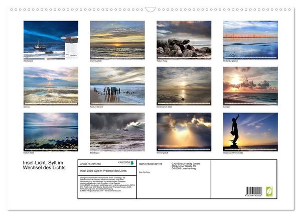 Produktbild: Insel-Licht. Sylt im Wechsel des Lichts (Wandkalender 2027 DIN A2 quer), CALVENDO Monatskalender