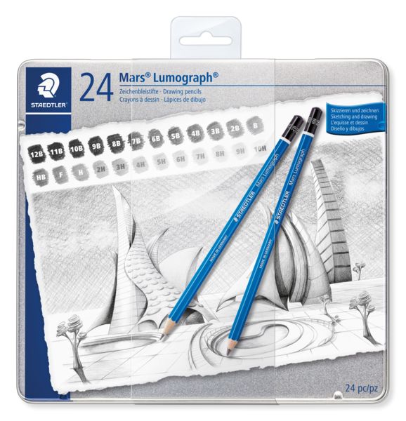 Produktbild: STAEDTLER Mars Schreib- und Zeichbedarf Mars Lumograph 100 Zeichenbleistift, 24er Set