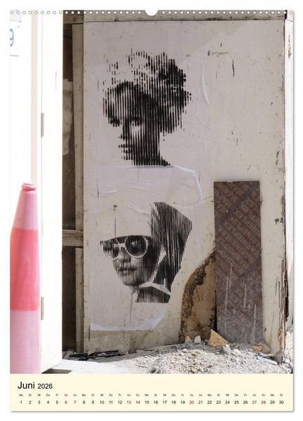 Produktbild: Flower Power in StreetArt (hochwertiger Premium Wandkalender 2026 DIN A2 hoch), Kunstdruck in Hochglanz