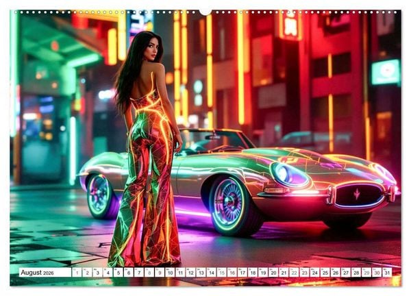 Produktbild: Cars & Girls (Wandkalender 2026 DIN A2 quer), CALVENDO Monatskalender