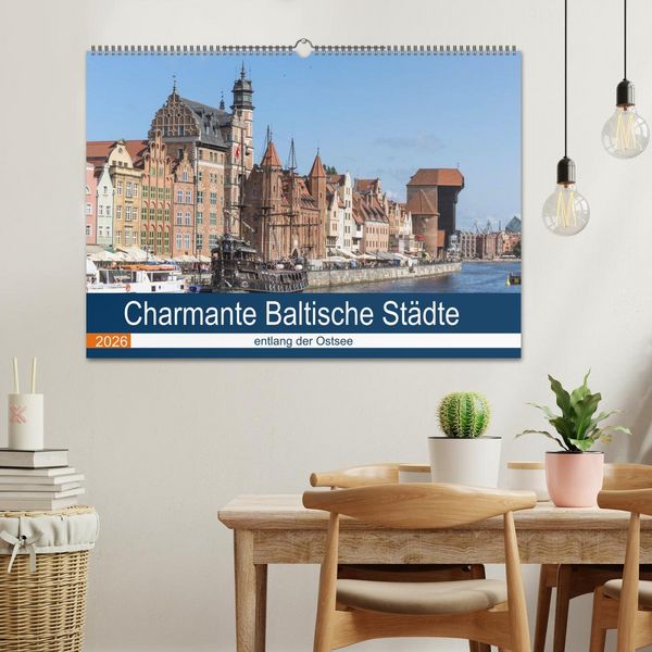 Produktbild: Charmante Baltische St&auml;dte entlang der Ostsee (Wandkalender 2026 DIN A2 quer), CALVENDO Monatskalender
