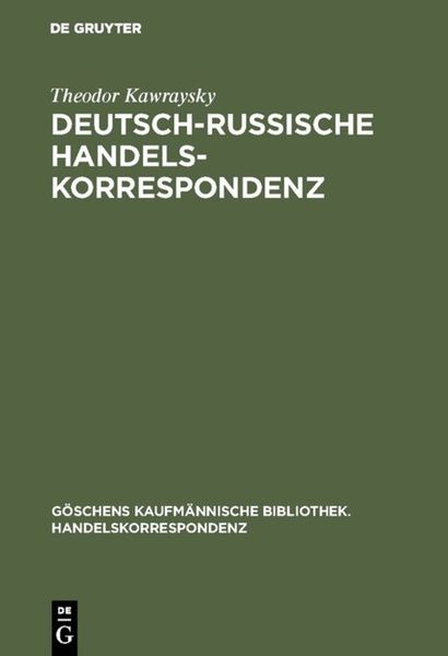 Produktbild: Deutsch-russische Handelskorrespondenz