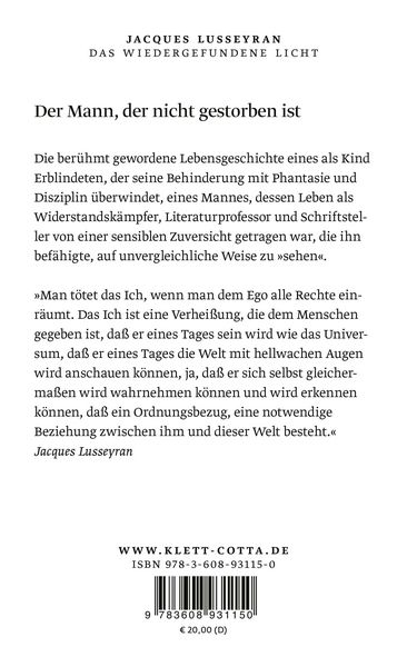 Produktbild: Das wiedergefundene Licht