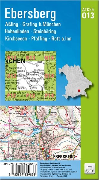 Produktbild: ATK25-O13 Ebersberg (Amtliche Topographische Karte 1:25000)