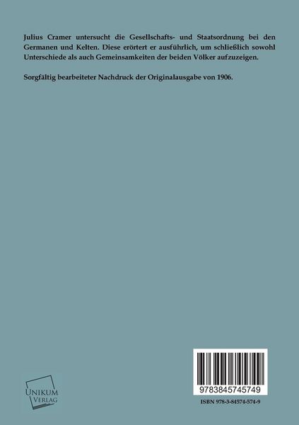 Produktbild: Die Verfassungsgeschichte der Germanen und Kelten