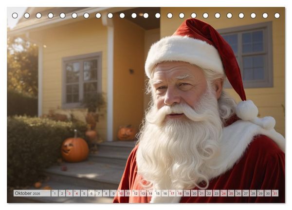 Produktbild: Durch das Jahr mit dem Weihnachtsmann (Tischkalender 2026 DIN A5 quer), CALVENDO Monatskalender