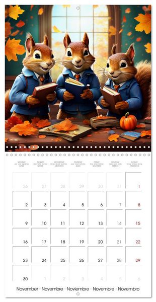 Produktbild: Squirrels Monthly Calendar (Wall Calendar 2026 12 &times; 12 Inch) CALVENDO 12 Month Wall Calendar