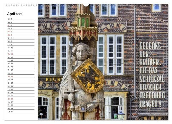 Produktbild: Bremen ganz nah (hochwertiger Premium Wandkalender 2026 DIN A2 quer), Kunstdruck in Hochglanz