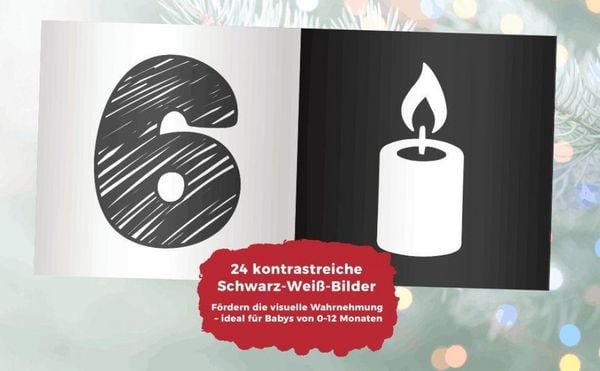 Produktbild: Mein erster Baby Adventskalender: 24 liebevolle Fingerspiele f&uuml;r die Winterzeit inkl. 24 Kontrastbilder (0-12 Monate)