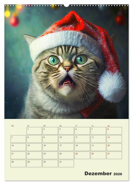 Produktbild: Jetzt ist die Katze aus dem Sack! Katzenspa&szlig; vom Feinsten! (Wandkalender 2026 DIN A2 hoch), CALVENDO Monatskalender