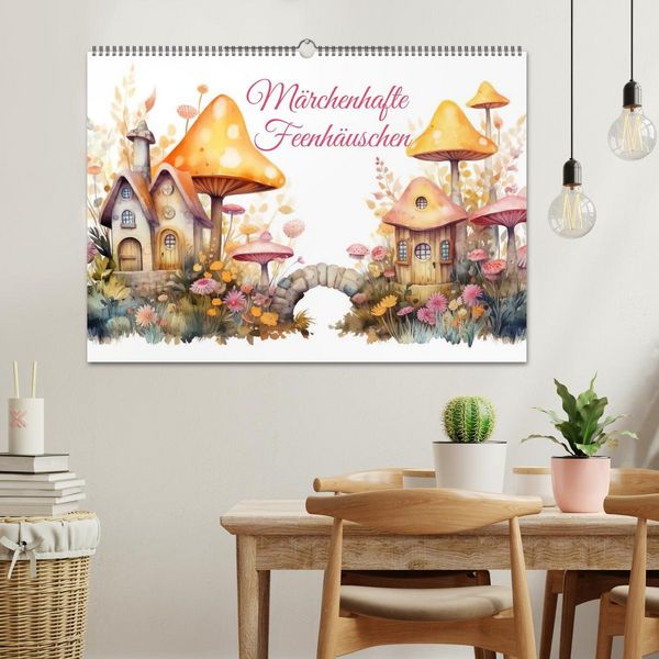 Produktbild: M&auml;rchenhafte Feenh&auml;uschen (Wandkalender 2026 DIN A2 quer), CALVENDO Monatskalender
