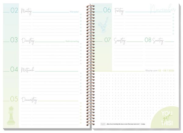 Produktbild: H&auml;fft College-Timer - Sch&uuml;lerkalender A5 26/27