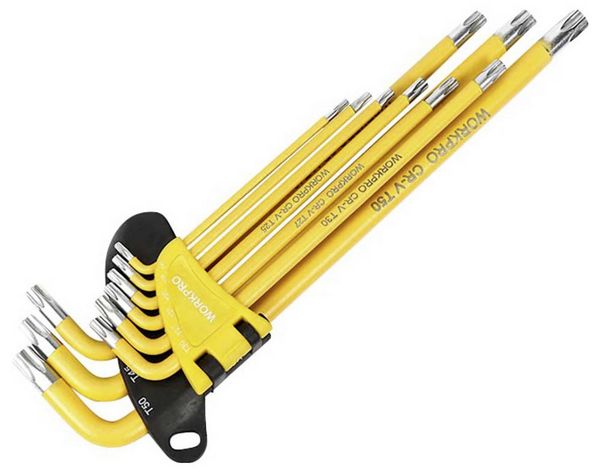 Produktbild: WorkPro TX T-Profil Stiftschl&uuml;sselsatz T 10, T 15, T 20, T 25, T 27, T 30, T 40, T 45, T 50