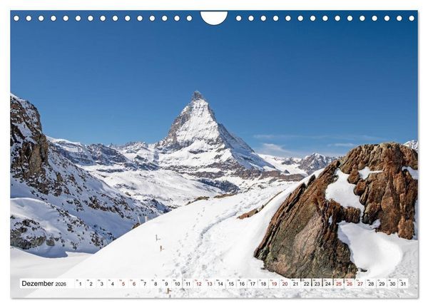 Produktbild: Matterhorn - Eiger, M&ouml;nch und Jungfrau: Rund um die zeitlosen Gipfel (Wandkalender 2026 DIN A4 quer), CALVENDO Monatskalender