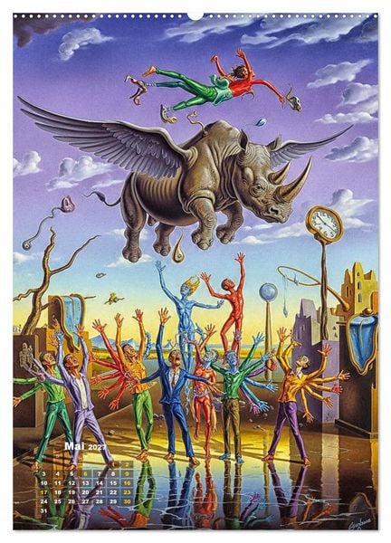 Produktbild: Dali und Magritte: zwei surreale Wirklichkeiten (hochwertiger Premium Wandkalender 2027 DIN A2 hoch), Kunstdruck in Hochglanz