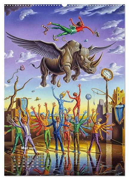 Produktbild: Dali und Magritte: zwei surreale Wirklichkeiten (Wandkalender 2027 DIN A2 hoch), CALVENDO Monatskalender