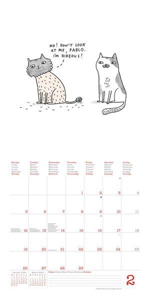 A Cat's Life 2024 - Wand-Kalender - Broschüren-Kalender - 30x30